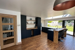 View of large extension and contemporary kitchen