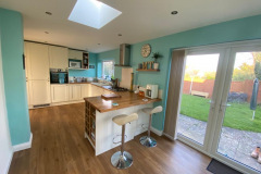 Fitted kitchen in ground floor extension