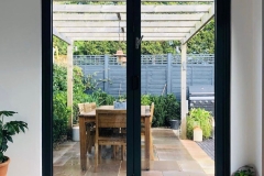 Garden studio with view to patio area