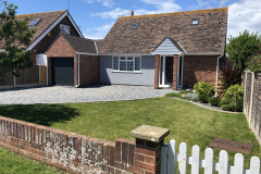 Front of bungalow with garden