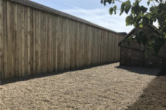 Fencing and gravel area