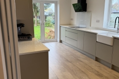 Contemporary grey green kitchen